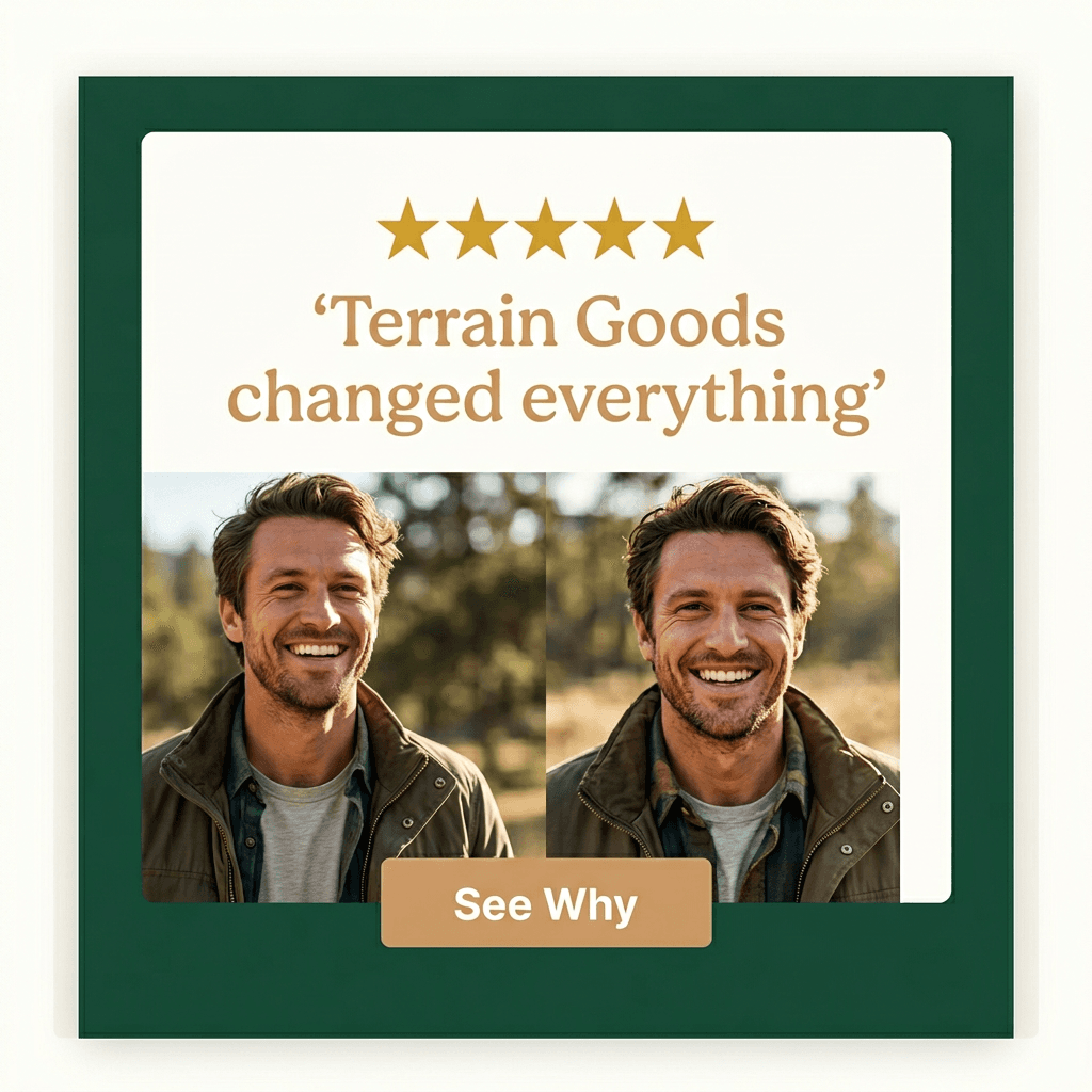 Ecommerce LinkedIn ad example — Testimonial