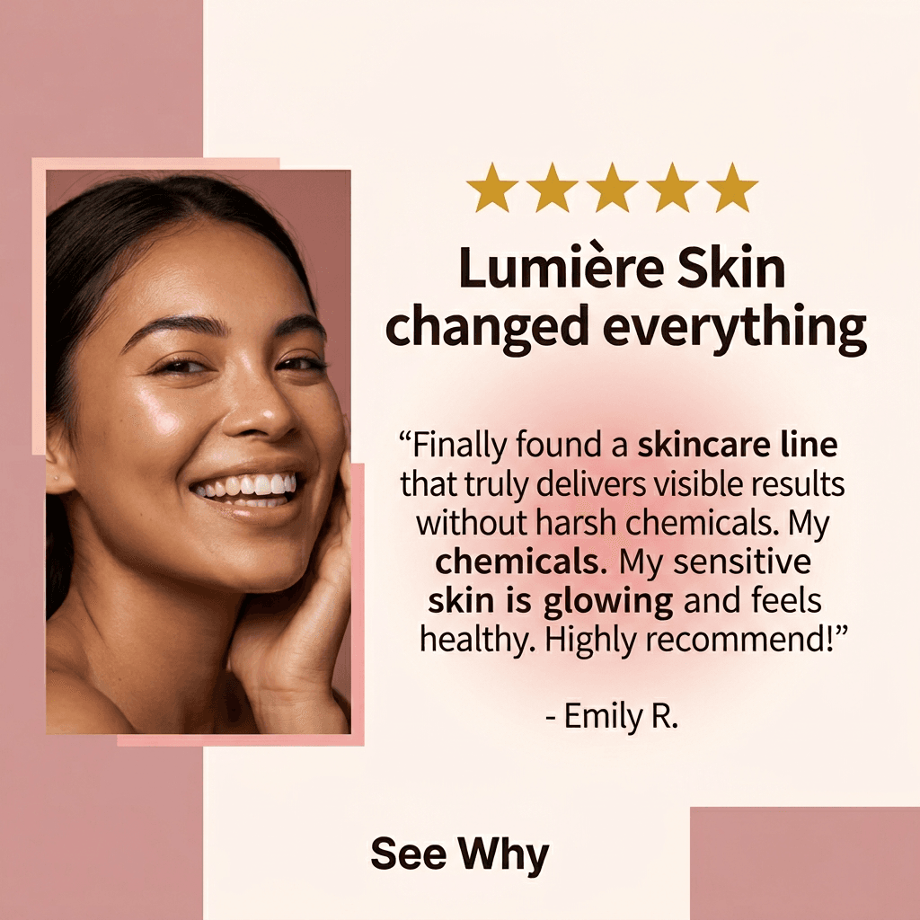 Beauty & Skincare Facebook ad example — Testimonial