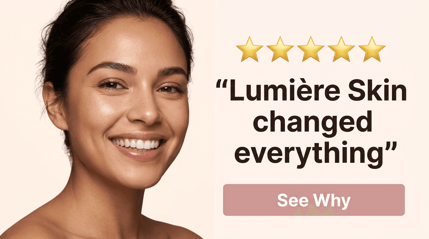 Beauty & Skincare Google Display ad example — Testimonial
