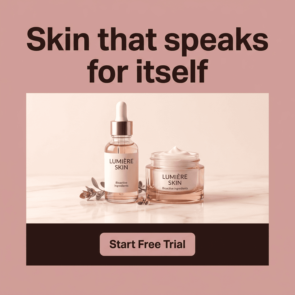 Beauty & Skincare LinkedIn ad example — Limited Offer