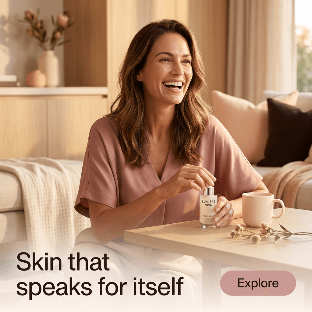 Beauty & Skincare LinkedIn ad example — Lifestyle