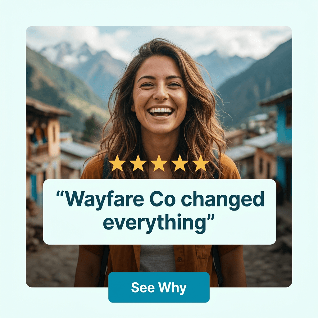 Travel & Tourism Facebook ad example — Testimonial