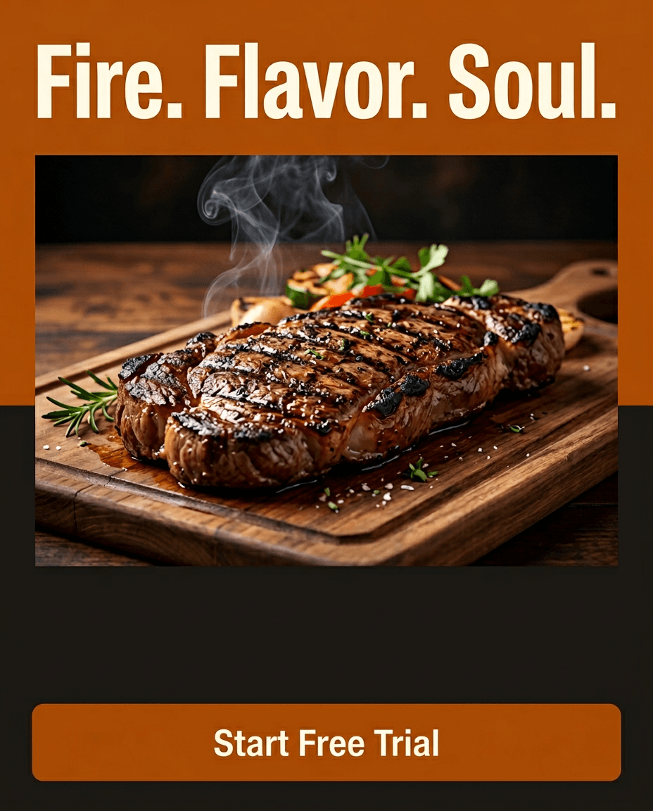 Restaurant Instagram ad example — Limited Offer