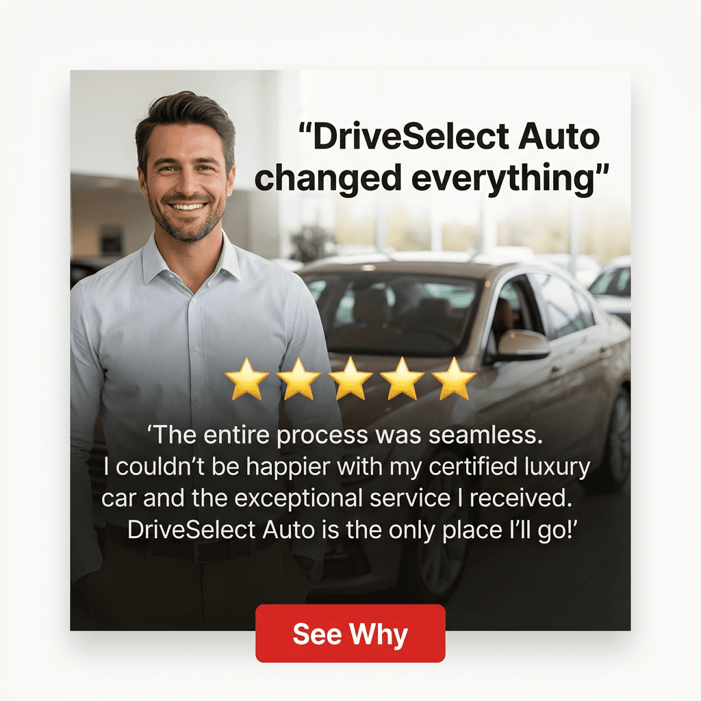 Automotive Facebook ad example — Testimonial