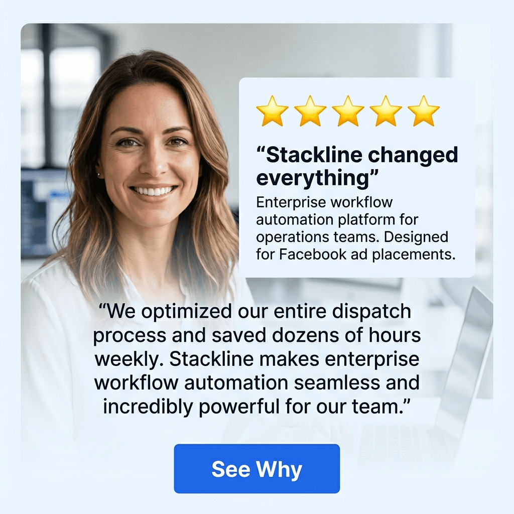 B2B Facebook ad example — Testimonial