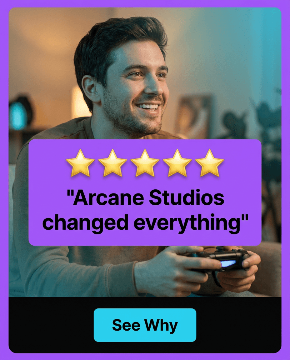 Gaming Instagram ad example — Testimonial