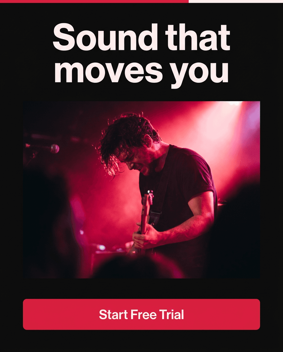 Music & Entertainment Instagram ad example — Limited Offer
