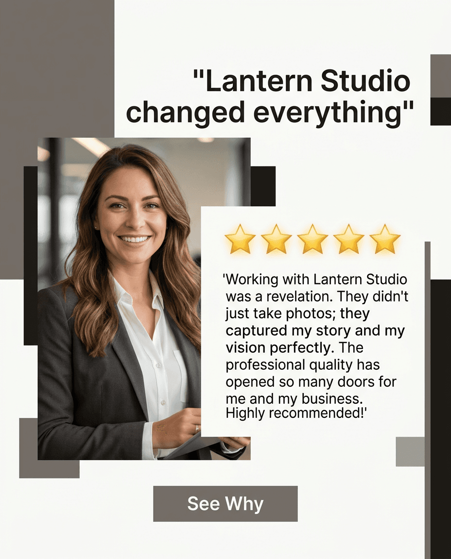 Photography Instagram ad example — Testimonial