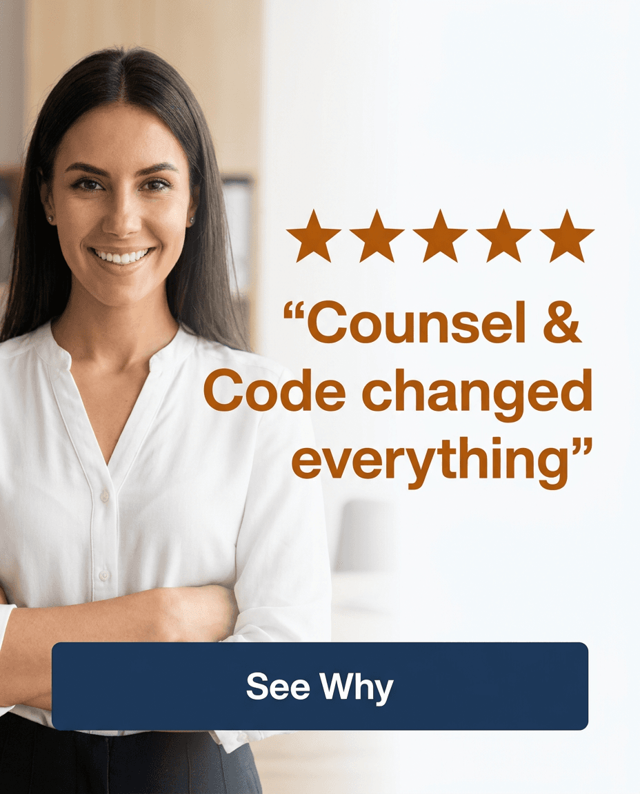Legal Services Instagram ad example — Testimonial