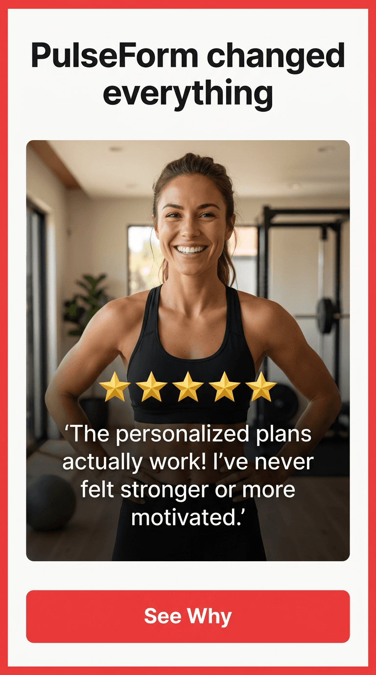 Fitness TikTok ad example — Testimonial