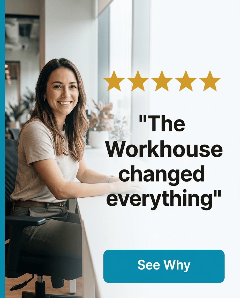 Coworking & Office Space Instagram ad example — Testimonial