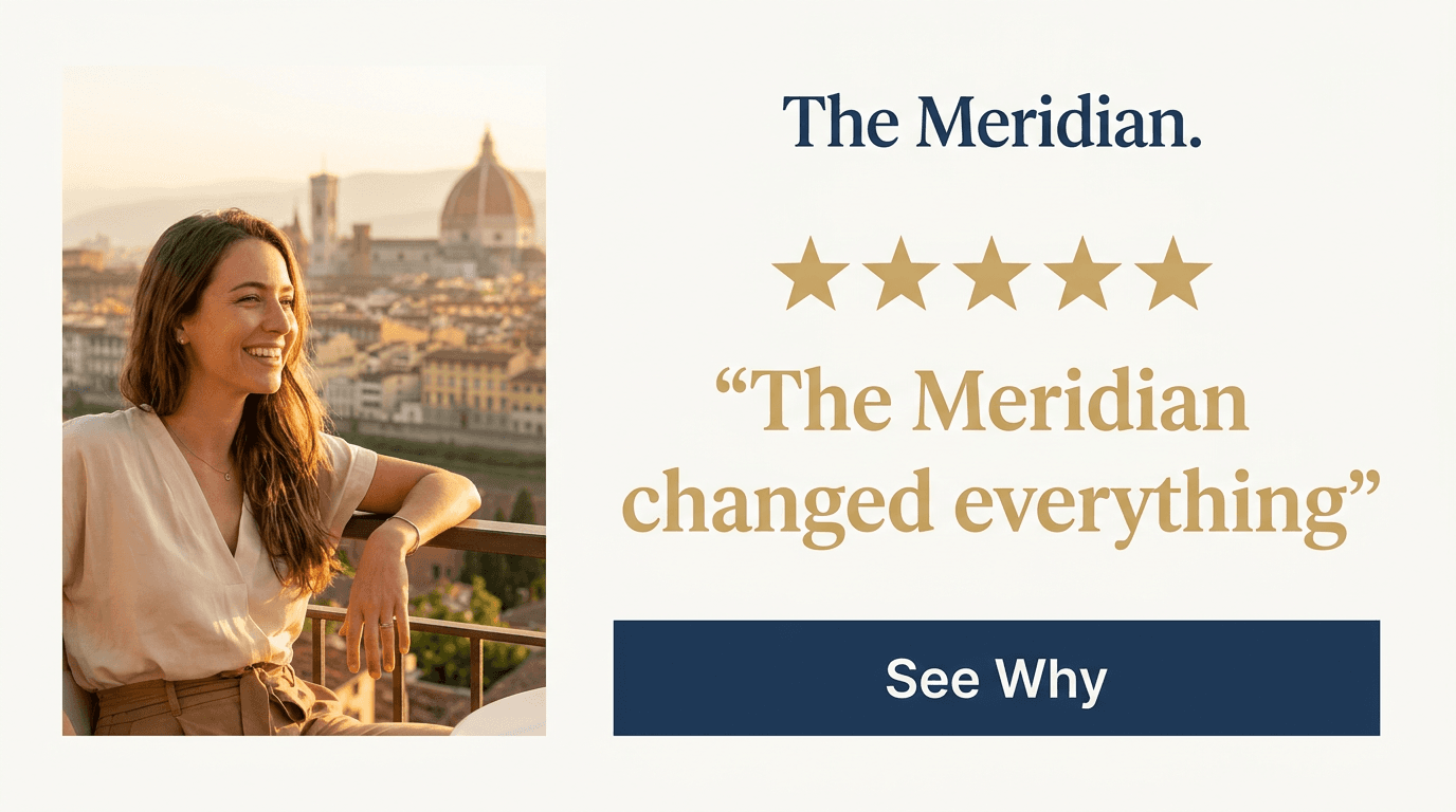 Hotel & Hospitality Google Display ad example — Testimonial