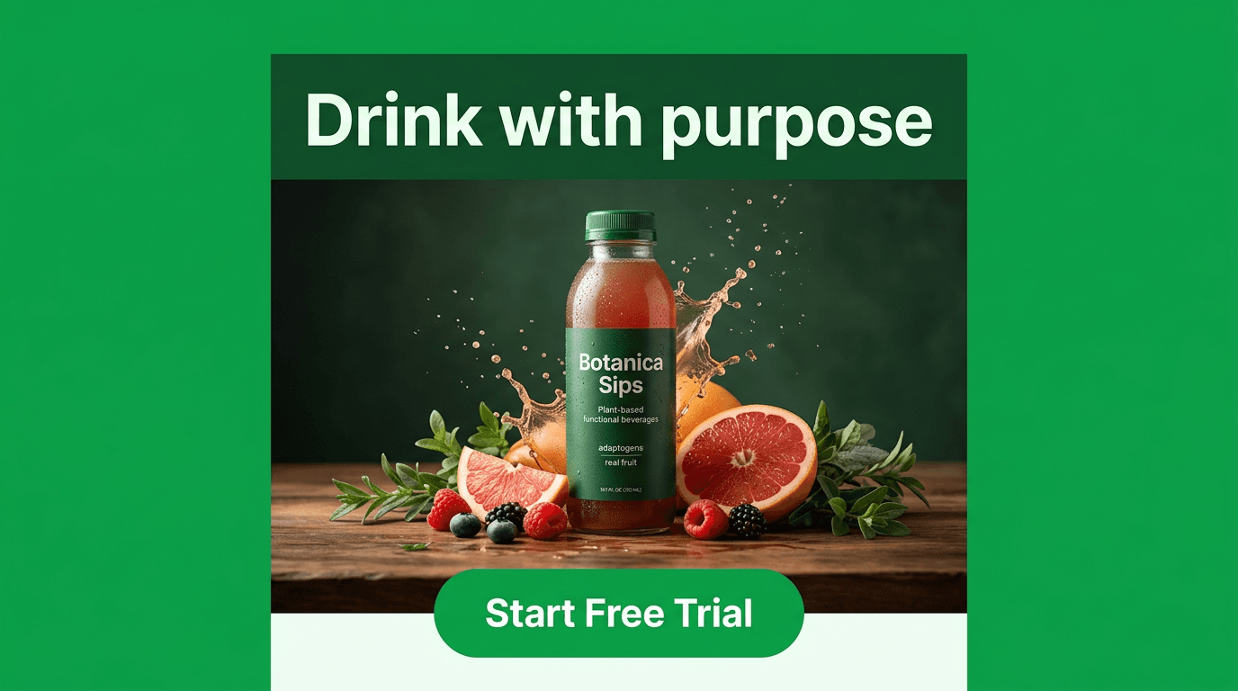 Food & Beverage Google Display ad example — Limited Offer