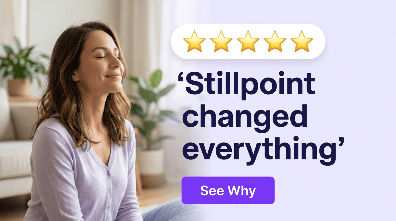 Meditation & Wellness Google Display ad example — Testimonial