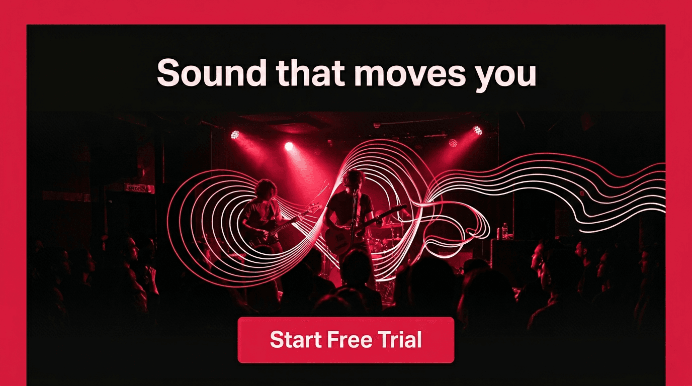 Music & Entertainment Google Display ad example — Limited Offer