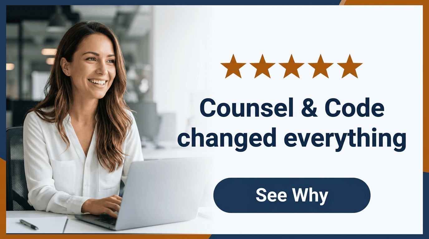 Legal Services Google Display ad example — Testimonial