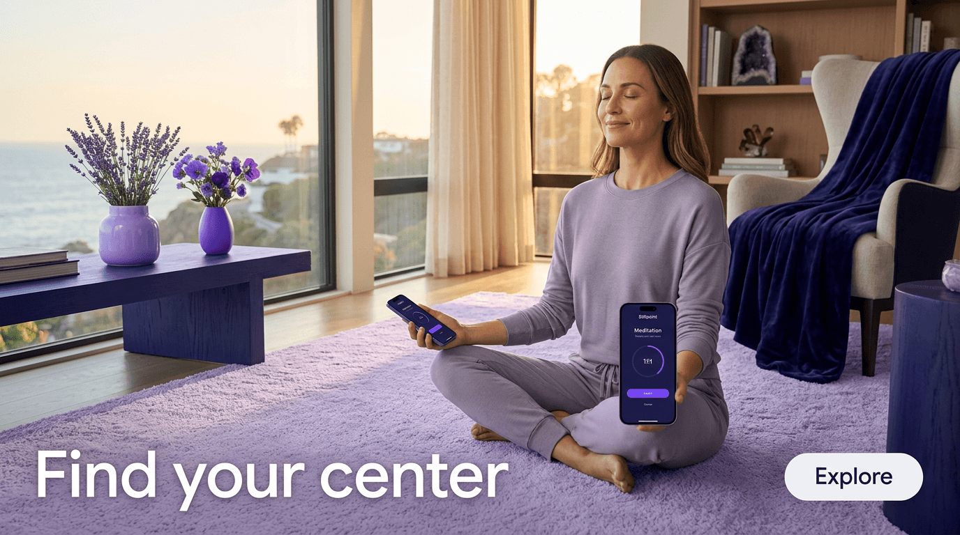 Meditation & Wellness Google Display ad example — Lifestyle