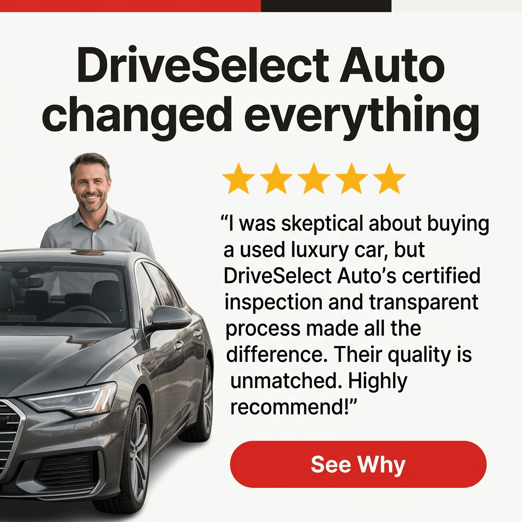 Automotive LinkedIn ad example — Testimonial