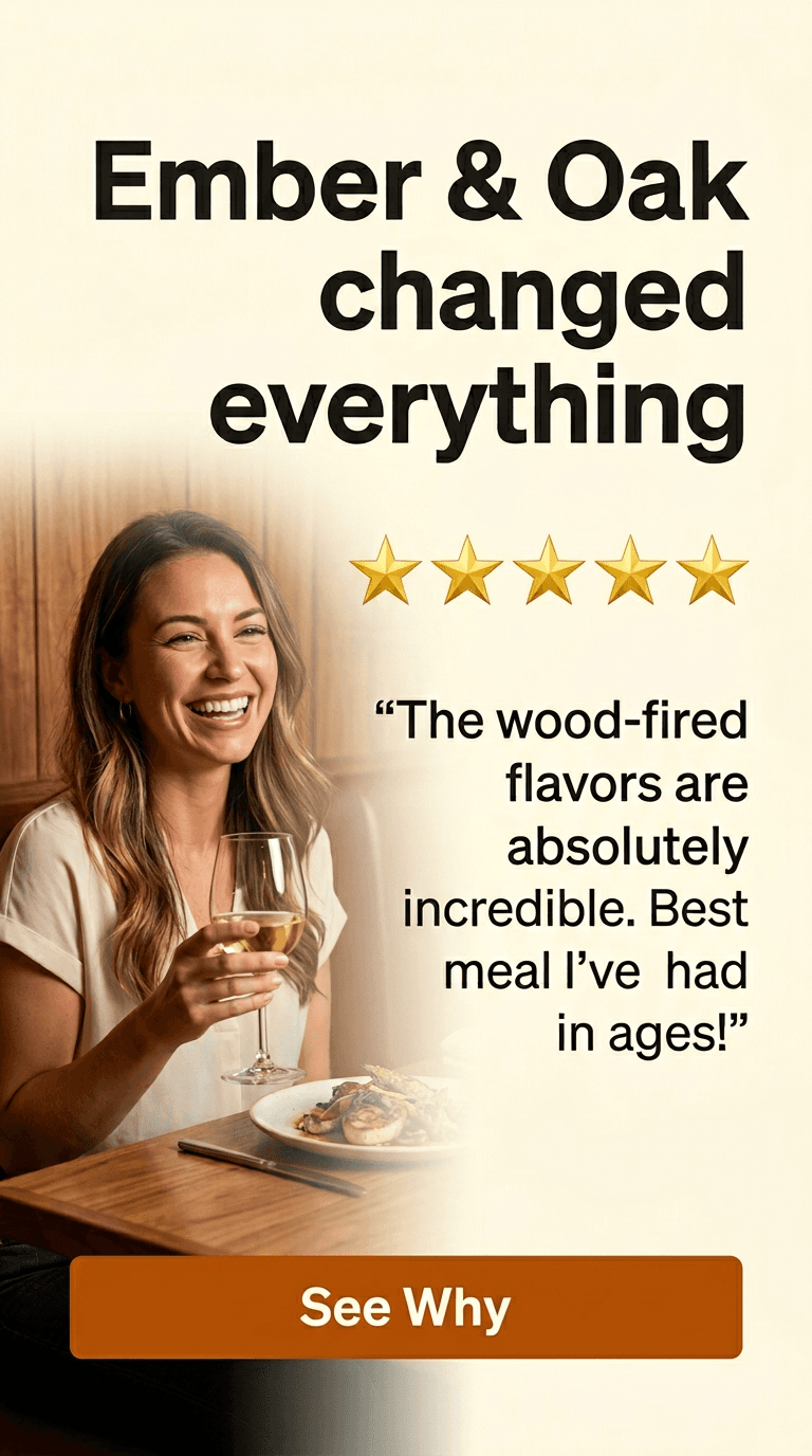 Restaurant TikTok ad example — Testimonial