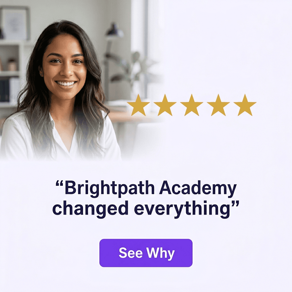 Education & Online Courses LinkedIn ad example — Testimonial