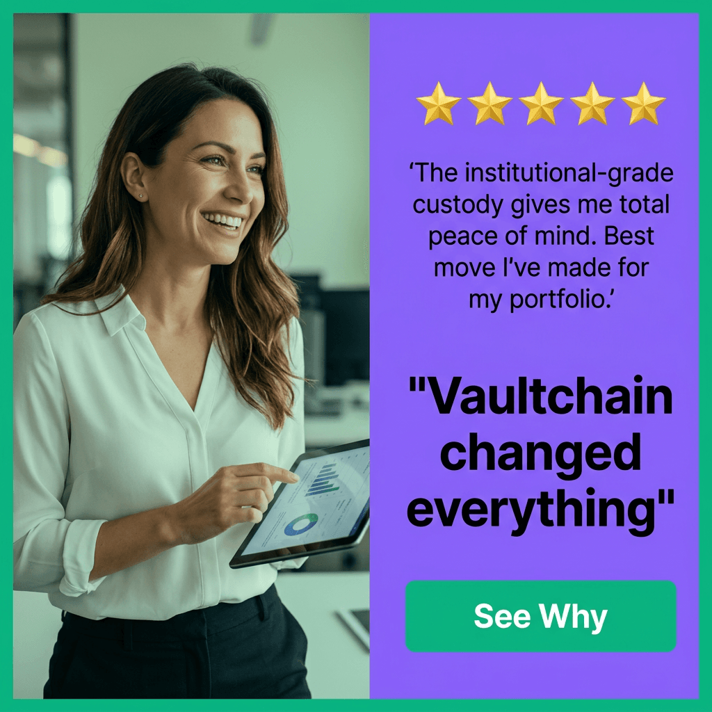 Crypto & Web3 LinkedIn ad example — Testimonial