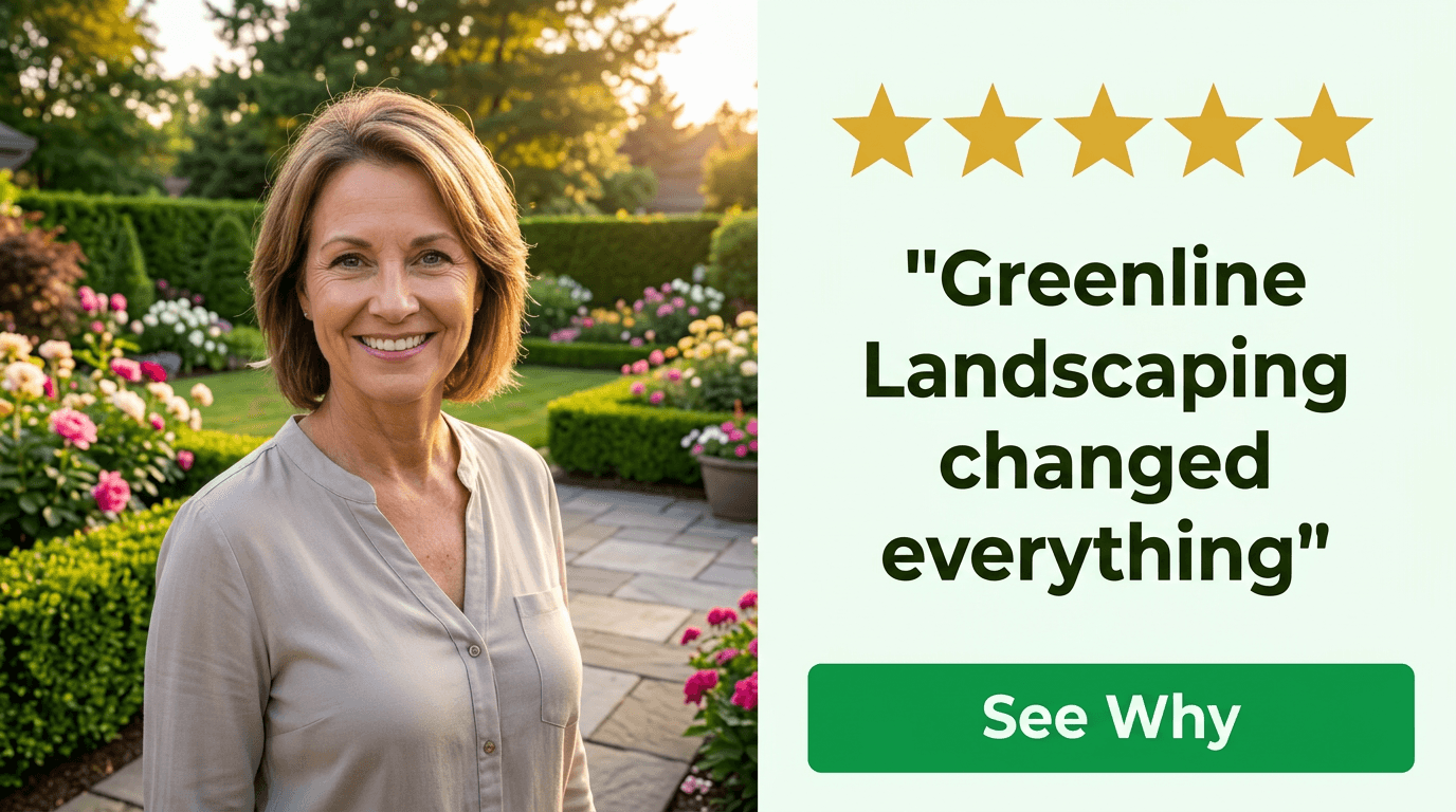 Landscaping Google Display ad example — Testimonial