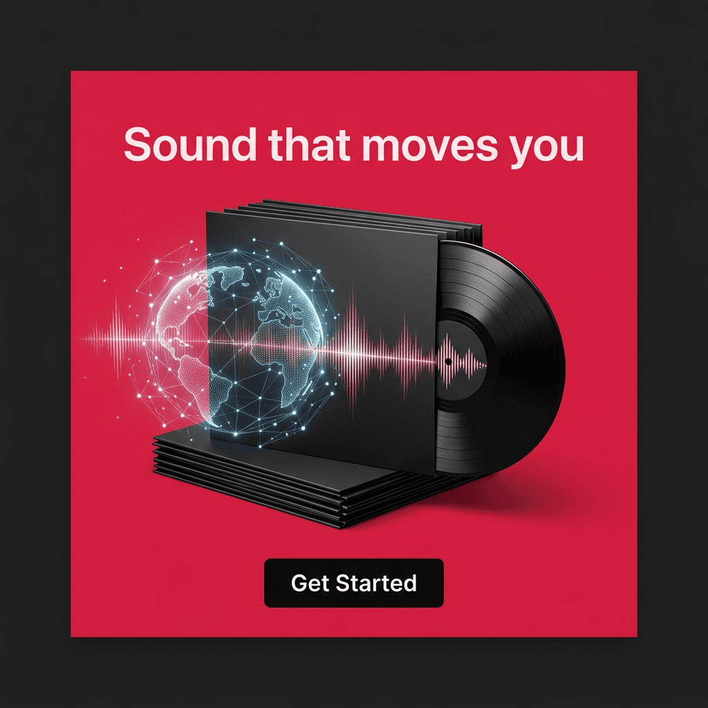 Music & Entertainment LinkedIn ad example — Product Hero