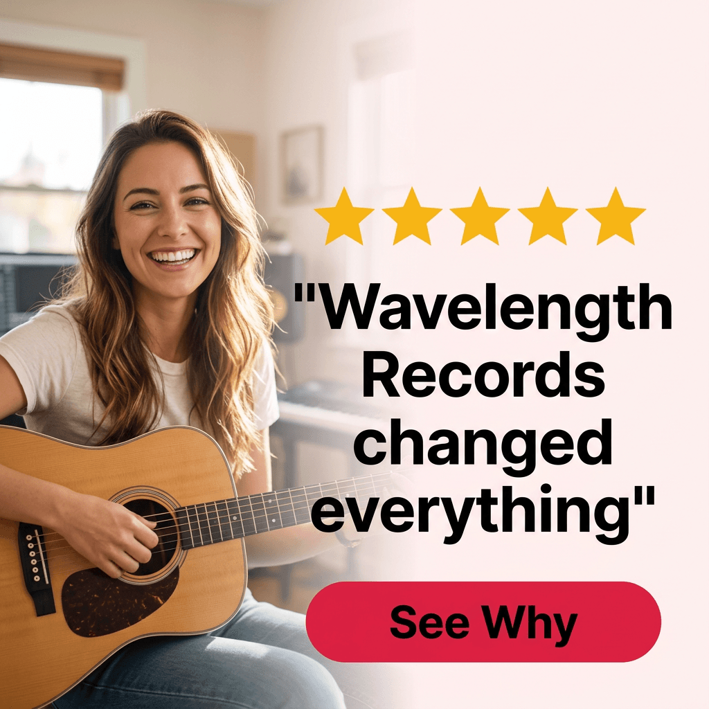 Music & Entertainment LinkedIn ad example — Testimonial