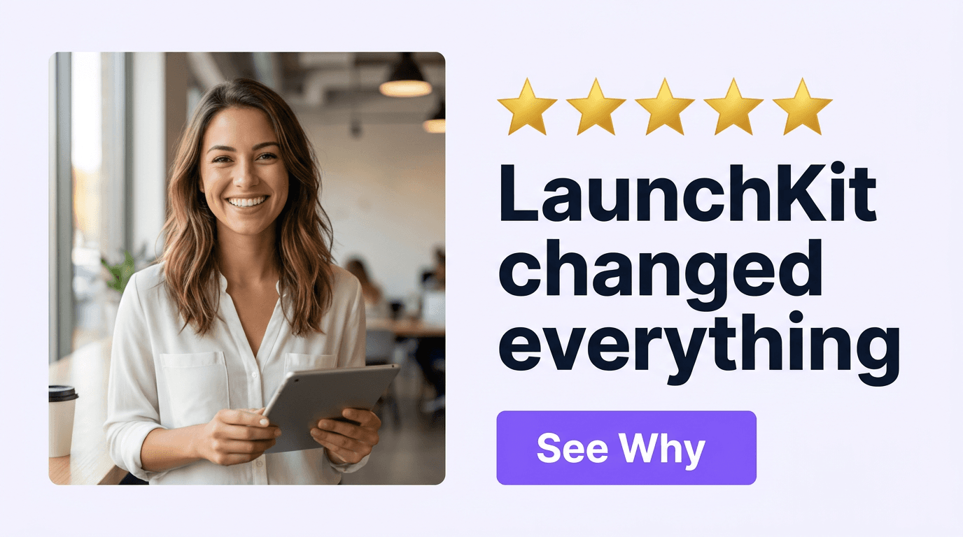 Startup Google Display ad example — Testimonial