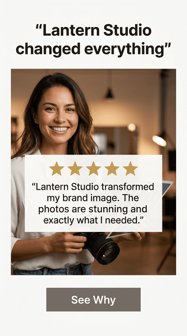 Photography TikTok ad example — Testimonial