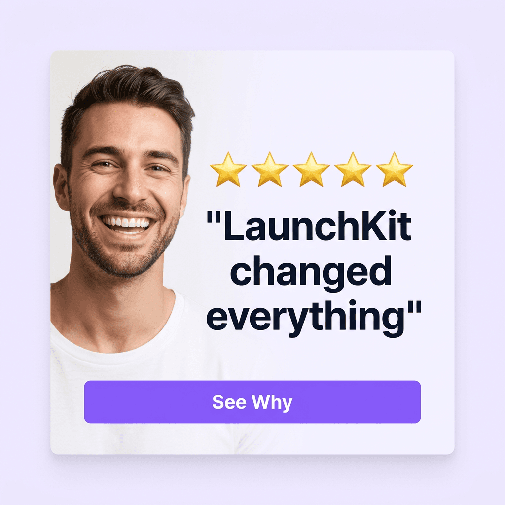 Startup LinkedIn ad example — Testimonial