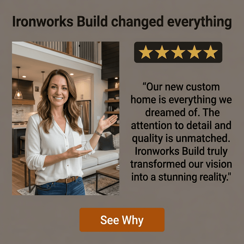 Construction LinkedIn ad example — Testimonial