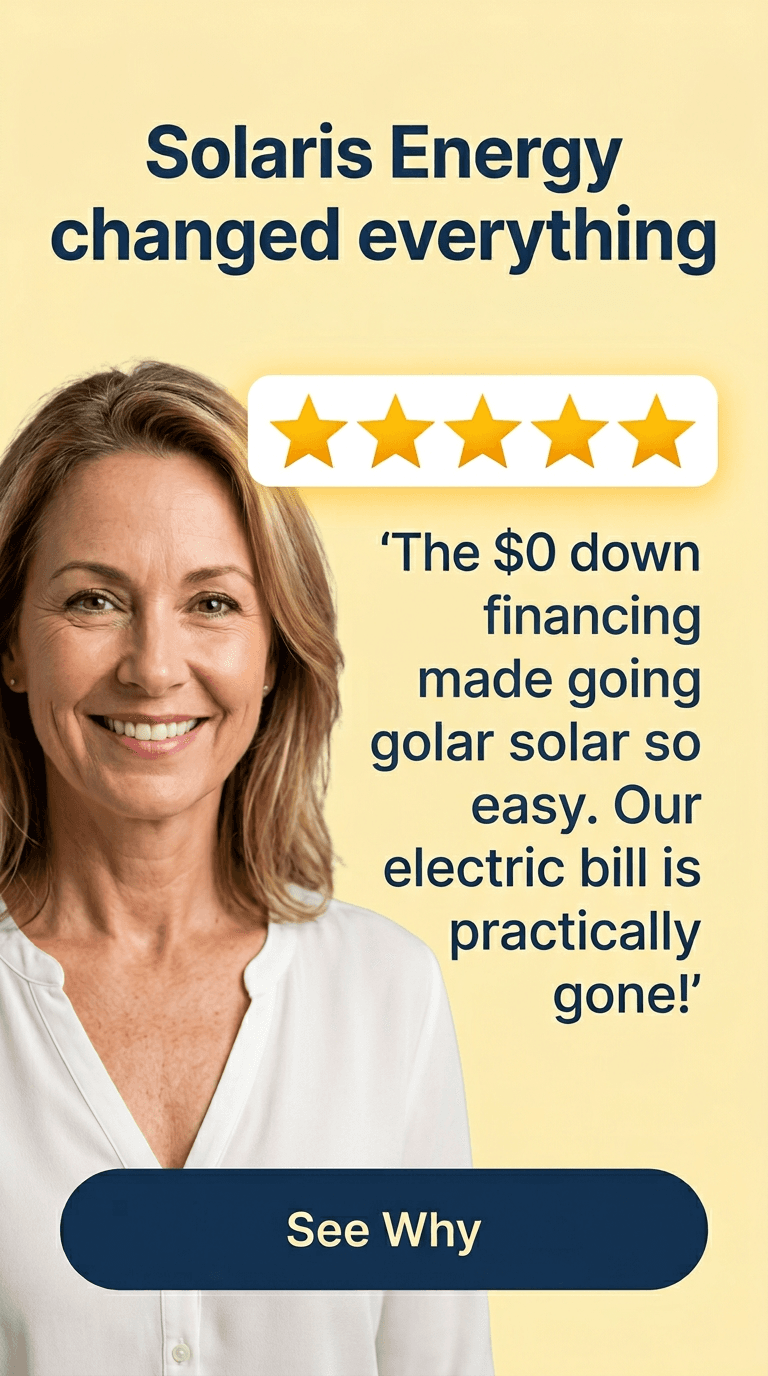 Solar & Renewable Energy TikTok ad example — Testimonial