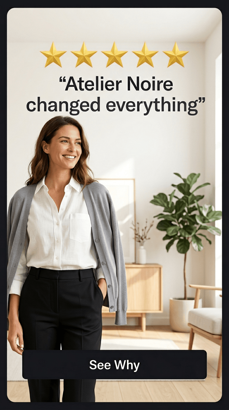 Fashion & Apparel TikTok ad example — Testimonial