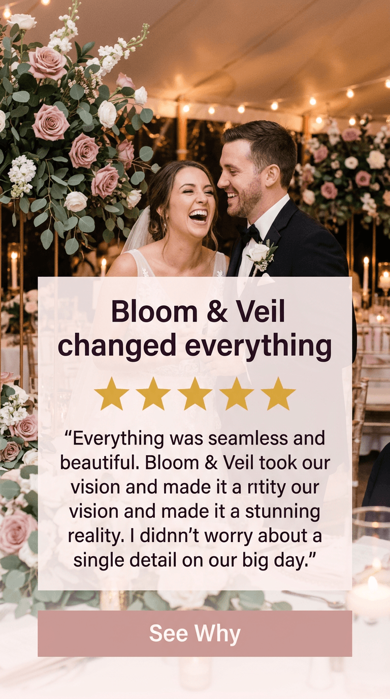 Wedding & Events TikTok ad example — Testimonial