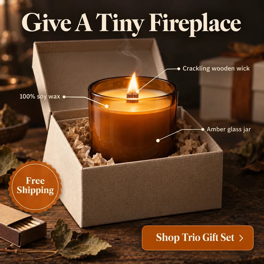 Hearthly — Gift offer with product callouts and a shipping badge