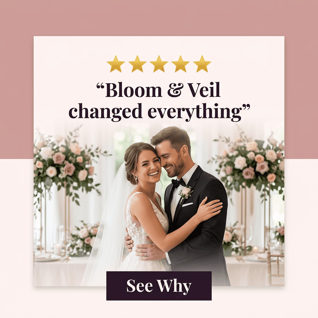 Wedding & Events Facebook ad example — Testimonial