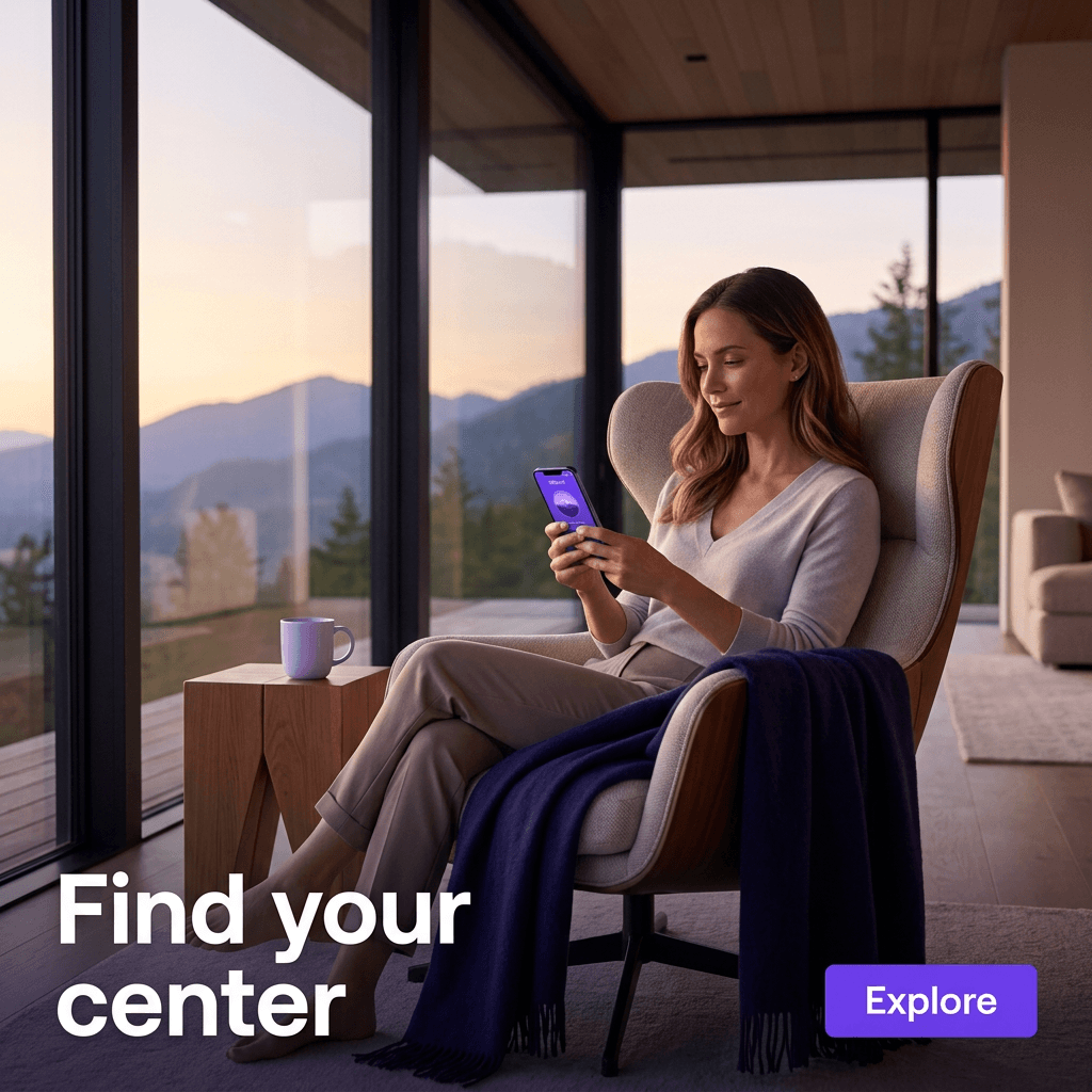 Meditation & Wellness Facebook ad example — Lifestyle