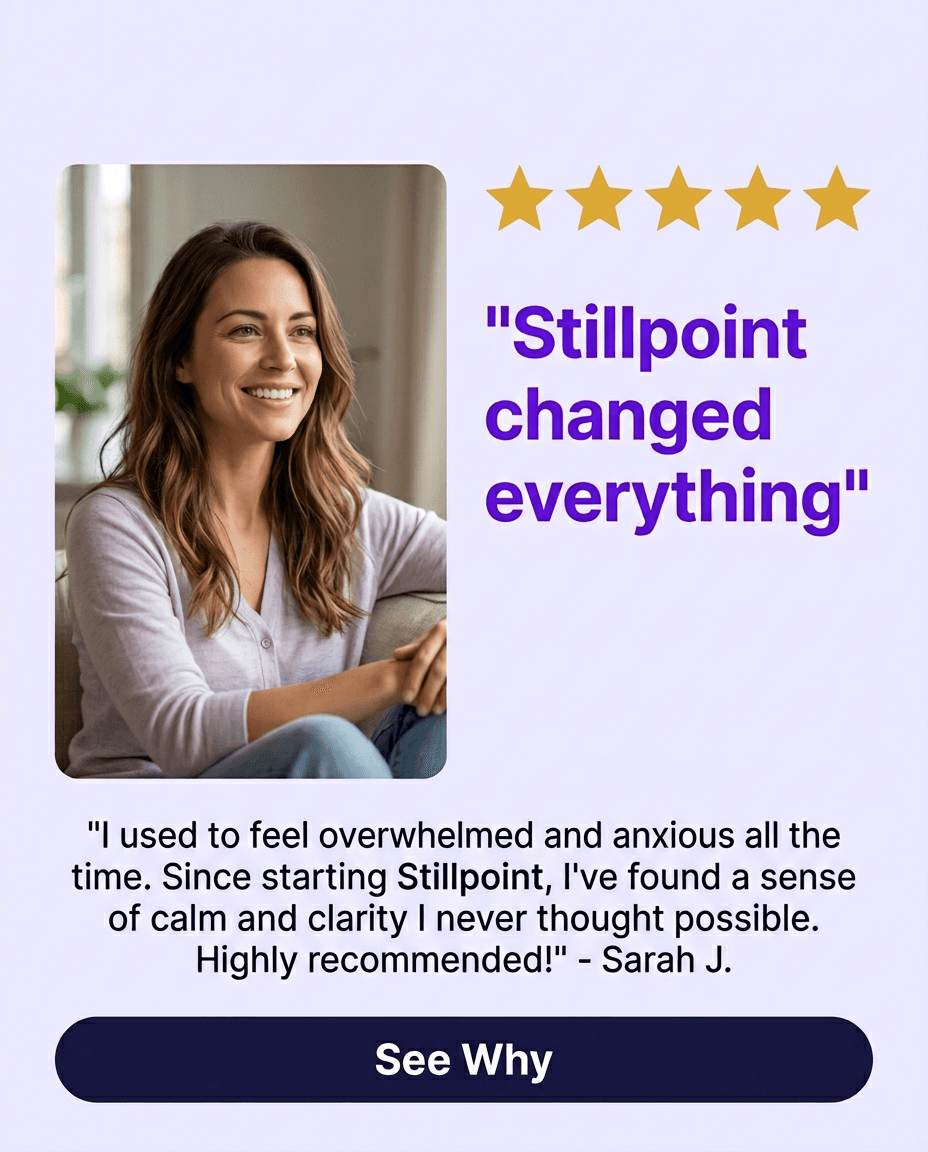 Meditation & Wellness Instagram ad example — Testimonial