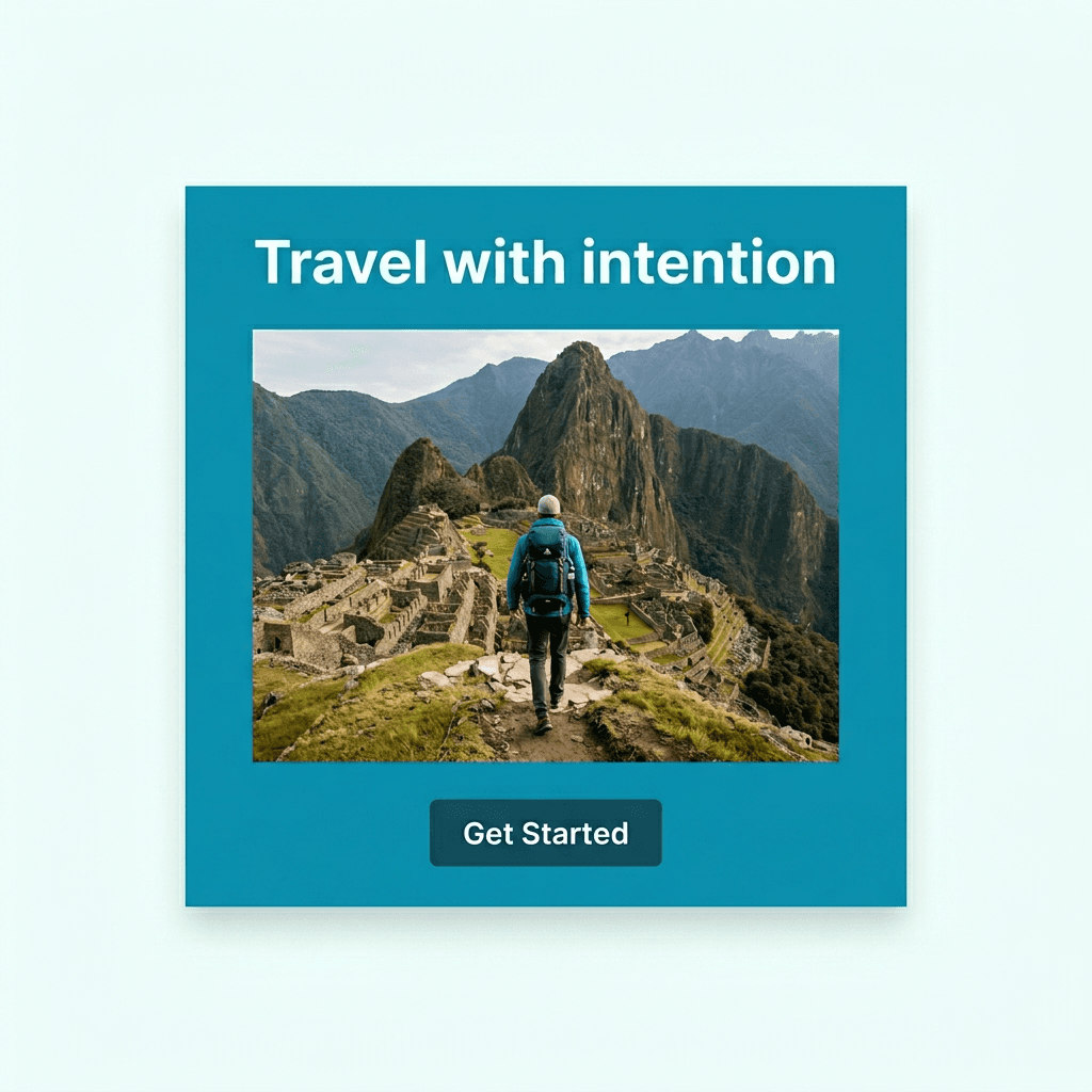 Travel & Tourism LinkedIn ad example — Product Hero