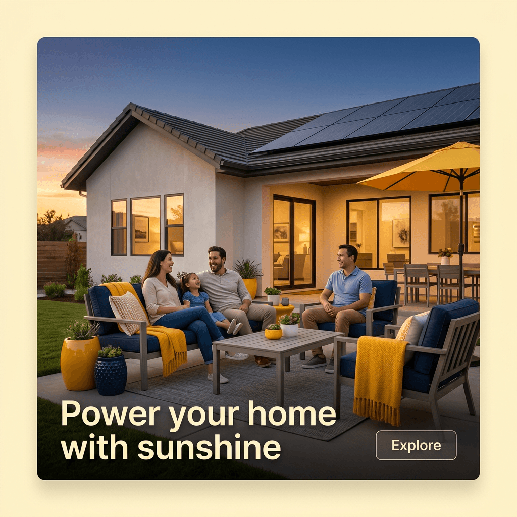 Solar & Renewable Energy Facebook ad example — Lifestyle