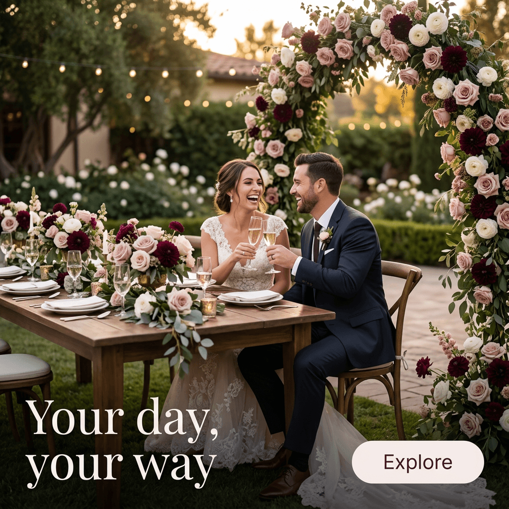 Wedding & Events Facebook ad example — Lifestyle