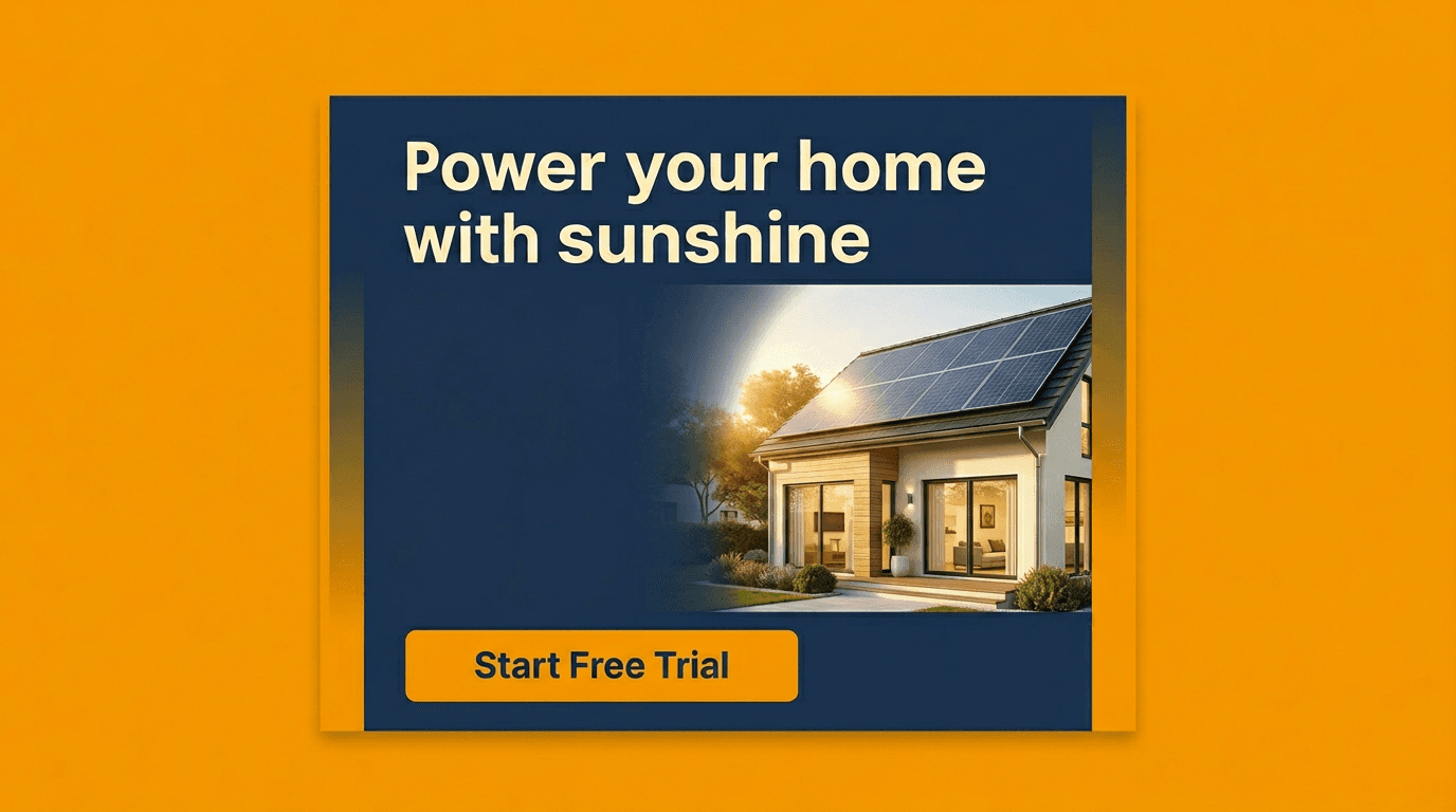 Solar & Renewable Energy Google Display ad example — Limited Offer