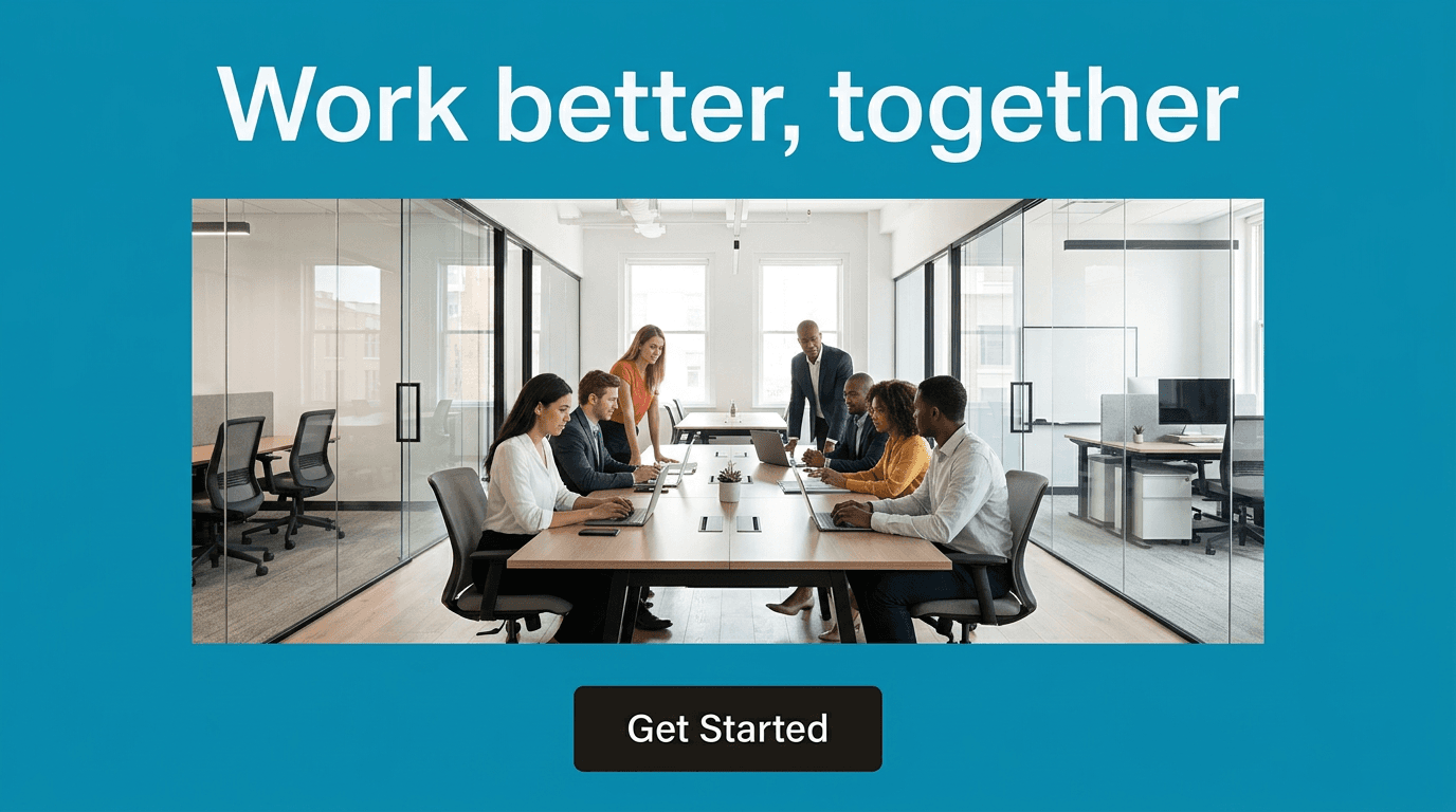 Coworking & Office Space Google Display ad example — Product Hero