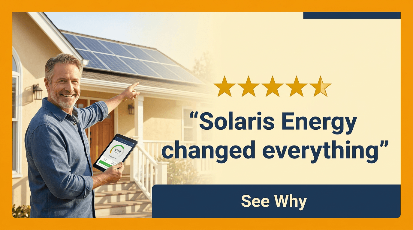 Solar & Renewable Energy Google Display ad example — Testimonial
