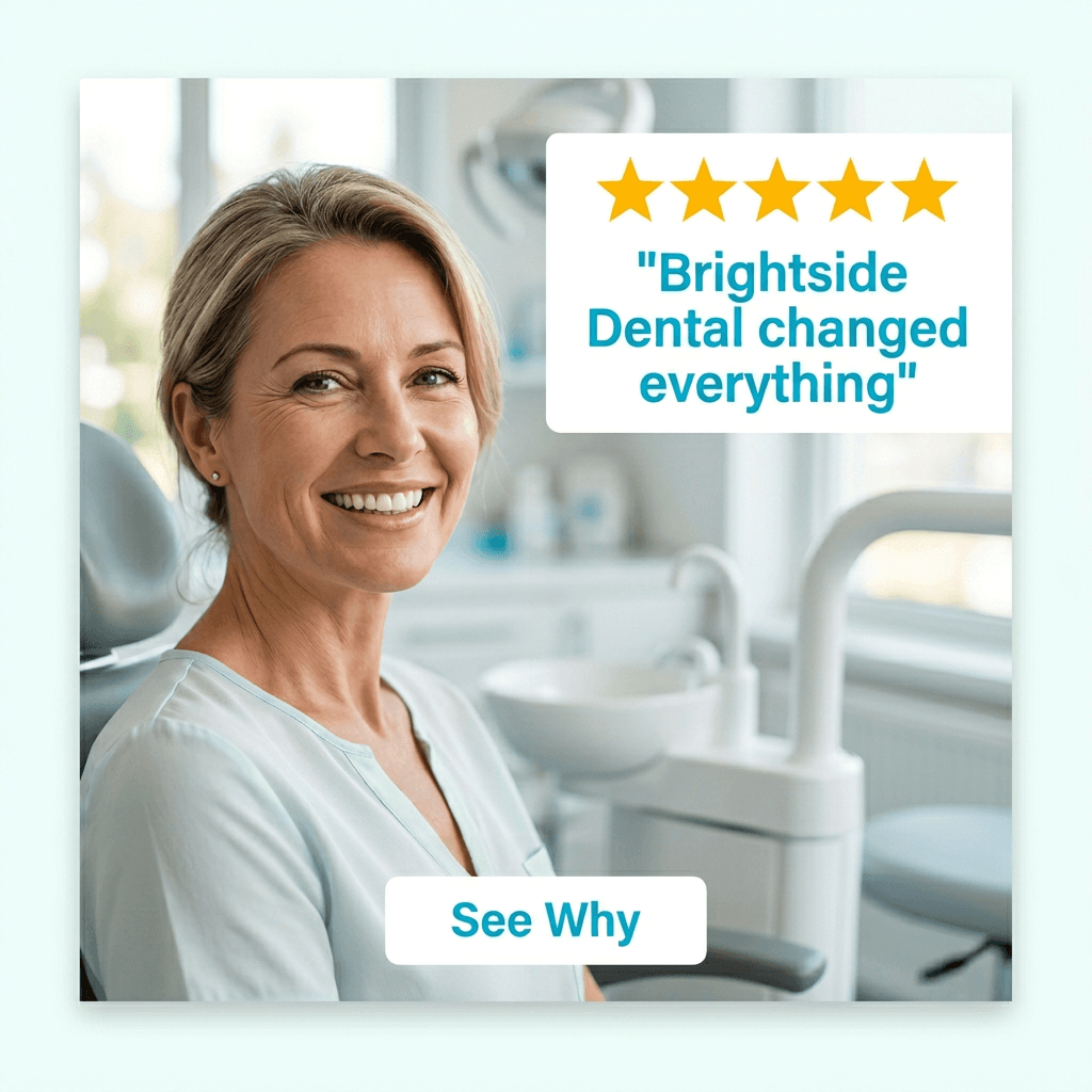 Dental LinkedIn ad example — Testimonial